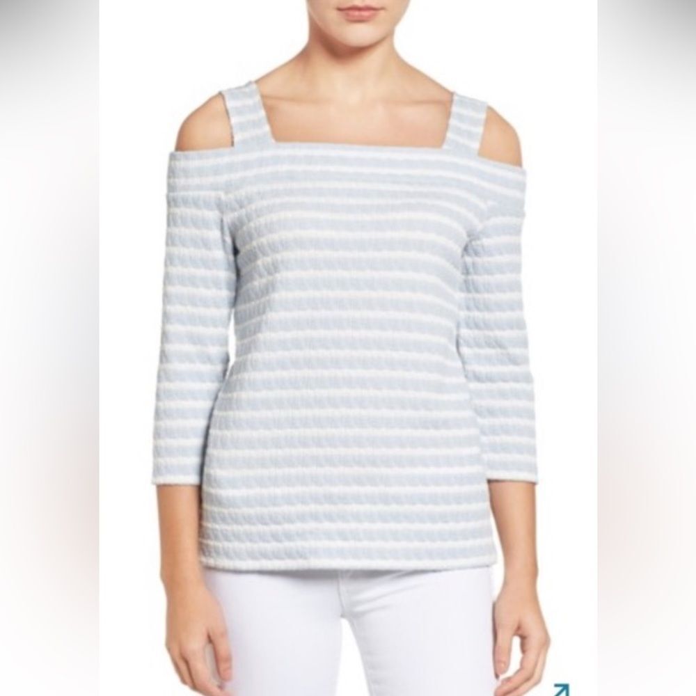 NWT Kut From The Kloth Textured Cold Shoulder Top XL